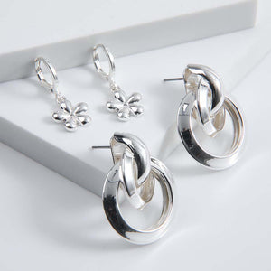 Set Aros Inti Plateados i-D