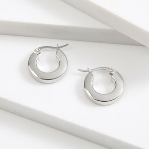 Aros Argolla Pedro Plateado Acero Inoxidable Humana