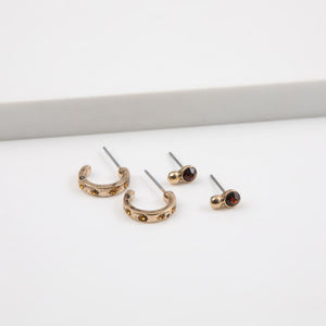 Aros Set Amaia Dorado Humana