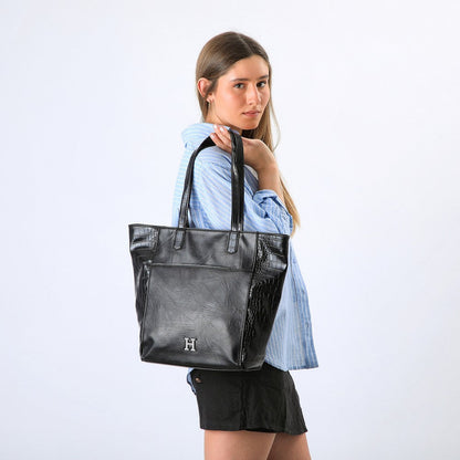 Cartera Tote Beren Black Humana