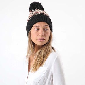 Gorro Zigzag Negro Humana