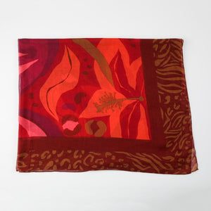 Pareo Estampado Floral Gerbera Rojo Id