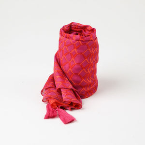 Pañuelo Estampado Begonia Rojo I-D