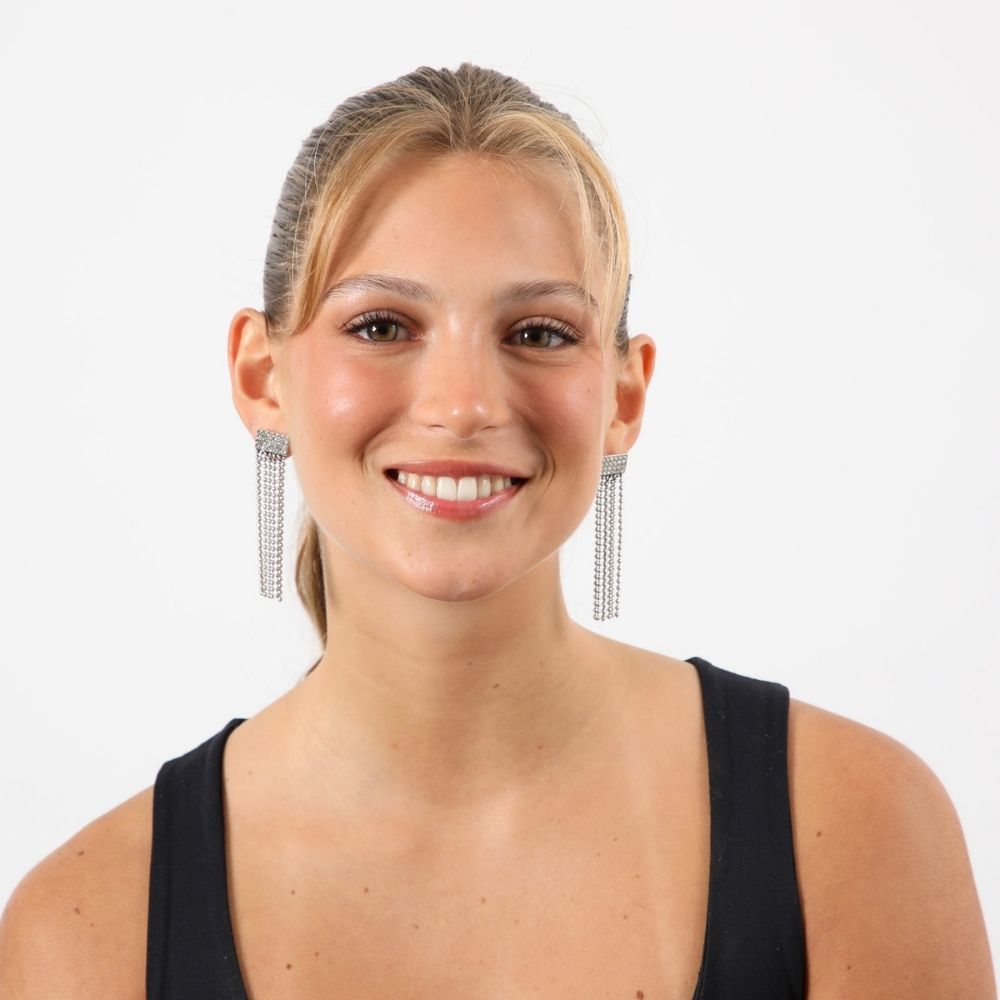 Aros Largo Jess Plateado Humana