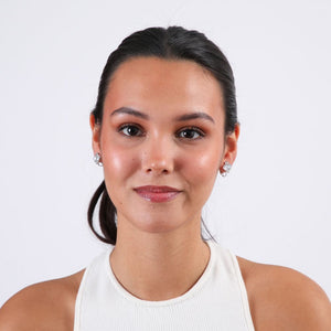 Aros Clip Stones Plateado Humana