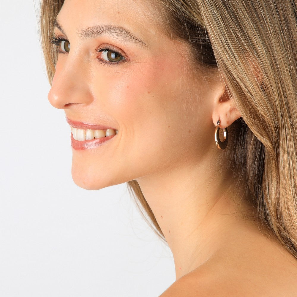 Aros Argollas Lila Dorado Tatienne