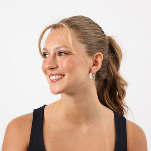 Aros Argolla Nidia Plateado Humana