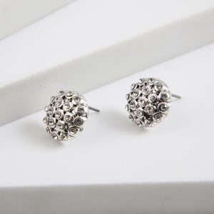 Aros Pegado Dots Plateado Humana