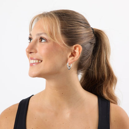 Aros Argolla Creta Plateado Tatienne