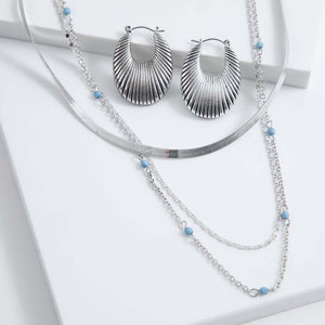 Collar + Aro Mallorca Azul Humana