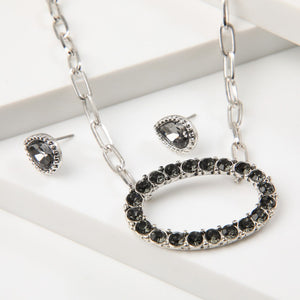 Set De Collar Sara Plateado I-D