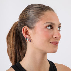 Set de 4 argollas Celestia Plateado ID