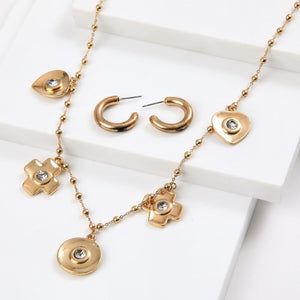 Set De Collar Ivo Dorado Humana