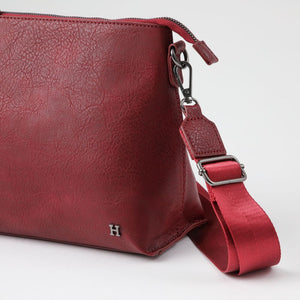 Cartera Bandolera Berta Ecocuero Burdeo Humana