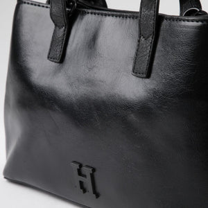 Cartera Bandolera Ecocuero Clara Negro Humana