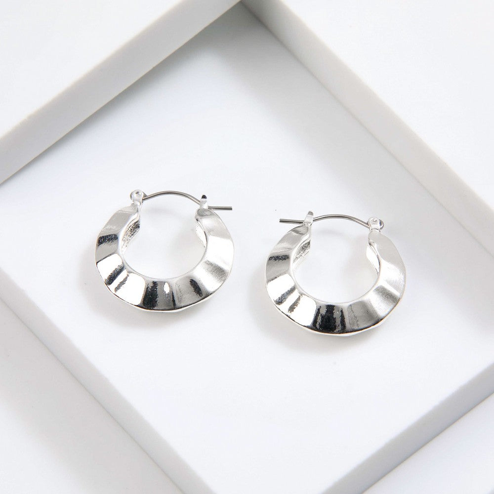 Aros Argollas Sabra Plateado I-D