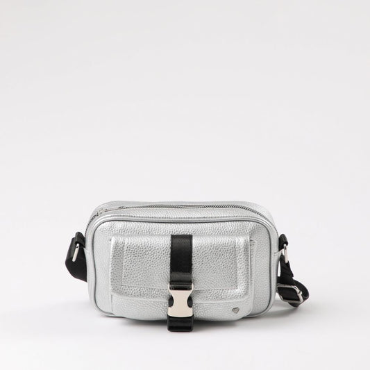 Cartera Cruzada Coimbra Silver Plateada i-D