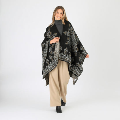 Poncho Rolf Black Tatienne