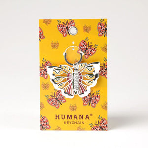 Llavero Butter Mariposa Plateado Humana