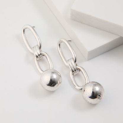 Aros Largos Diana Plateado Humana