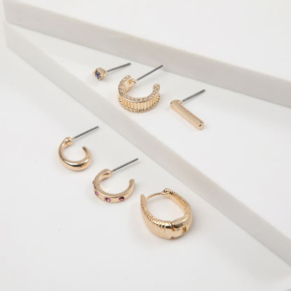 Aros Set Star Dorado i-D