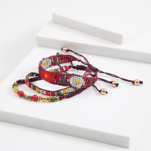 Set de 3 Pulseras Tejida Multicolor Humana