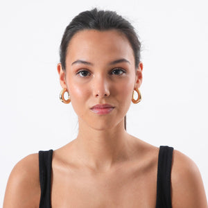 Aros Argolla Ancona Dorado Humana