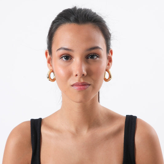 Aros Argolla Ancona Dorado Humana