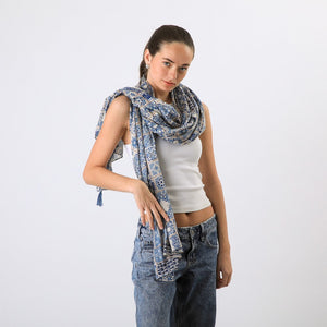Pañuelo Estampado Cole Azul Humana