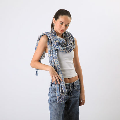 Pañuelo Estampado Cole Azul Humana