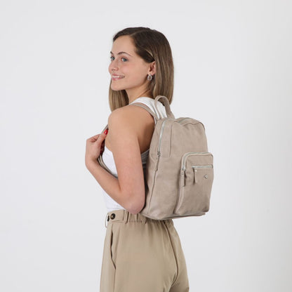Mochila Volta Ecocuero beige Tatienne