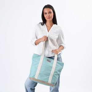 Cartera Hombro Canvas Gorgona Celeste Tatienne