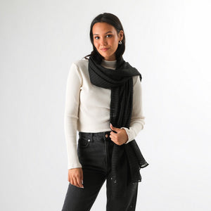 Pañuelo Liso Enio Negro Humana