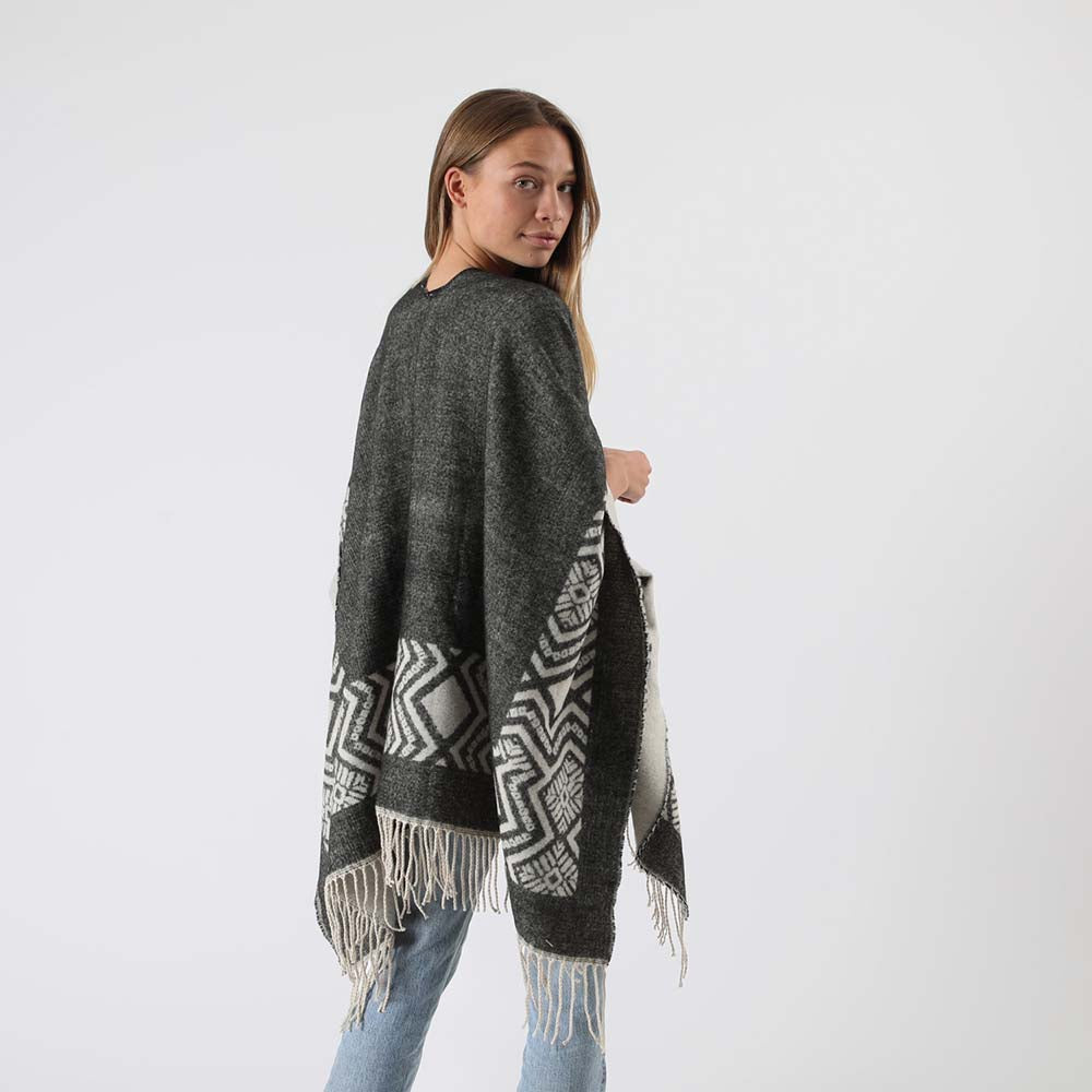 Poncho Mandala Blanco Tatienne