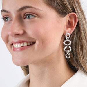 Aros Largo Mona Plateado Tatienne