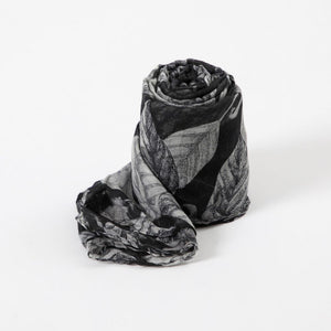 Pañuelo Estampado Rodiola Negro i-D
