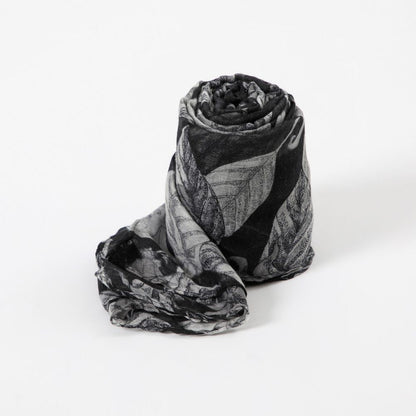 Pañuelo Estampado Rodiola Negro i-D