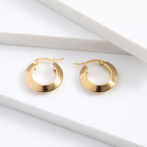 Aros Argolla Pola Dorado Acero Inoxidable Humana