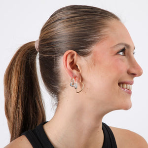 Set de 4 argollas Mar Plata y Dorado ID