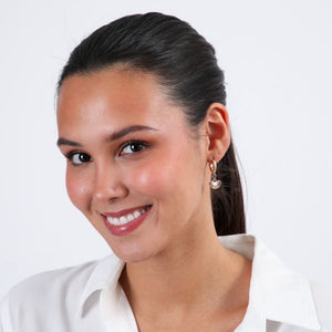 Aros Argollas Fan Dorado Tatienne