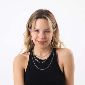 Aros Largos Madreselva Plateados Humana