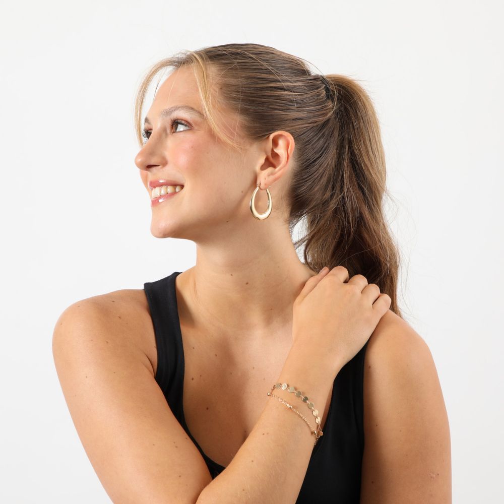 Aros Argolla Punchy Paisley 22 Dorado i-D