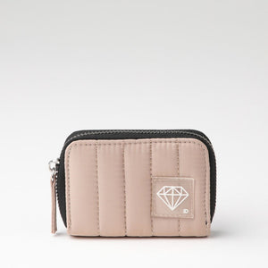 Billetera chica Mallorca Nylon acolchado beige ID