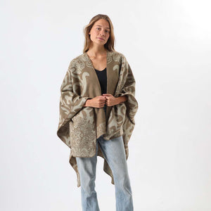 Poncho Doblez Café Tatienne