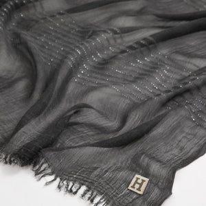 Pañuelo Liso Emil Lurex Gris Humana