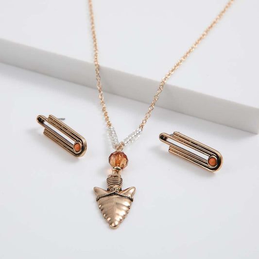 Collar + Aro Estena Naranjo Tatienne