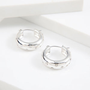 Aros Argolla Heavy Plateado Humana