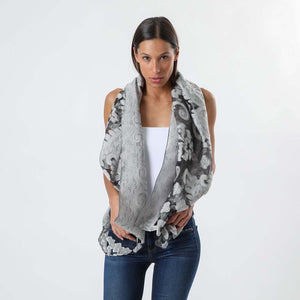 Pañuelo Estampado Boho Gris Humana