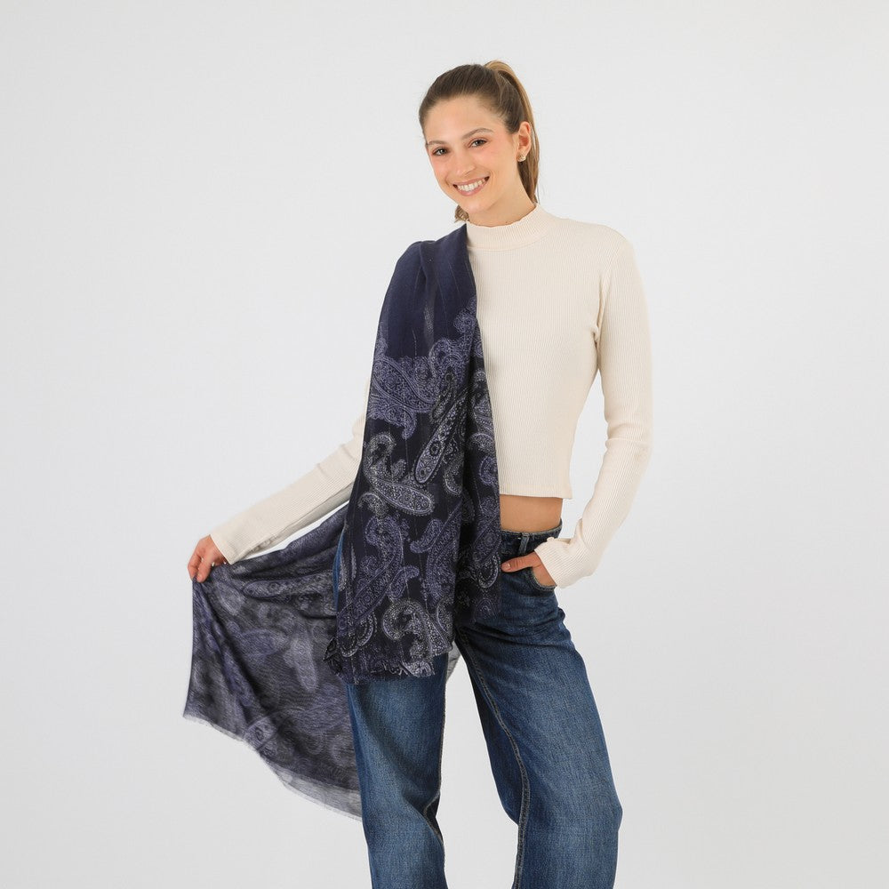 Pañuelo Estampado Ripoli Azul I-D