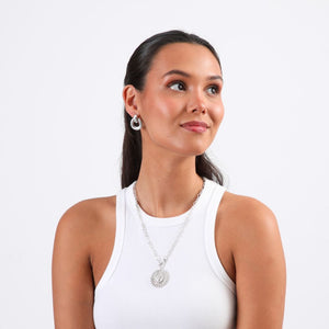 Set de Collar y Aros Royal Plateado Humana